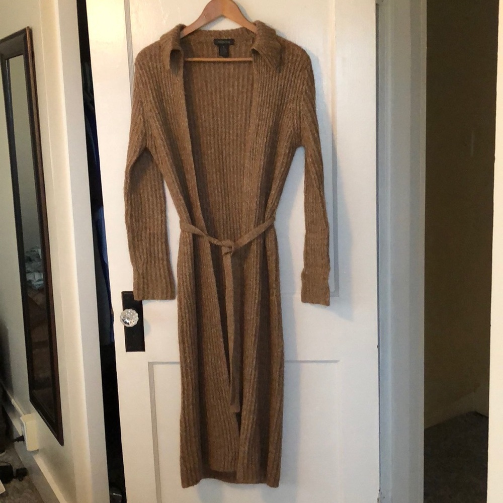 Absinthe Tan/Camel Cardigan Sweater L